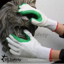 SRSAFETY cheap price gloves/rubber latex coated gloves/polycotton gloves